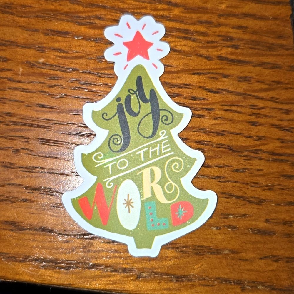 Joy to the World Christmas Sticker